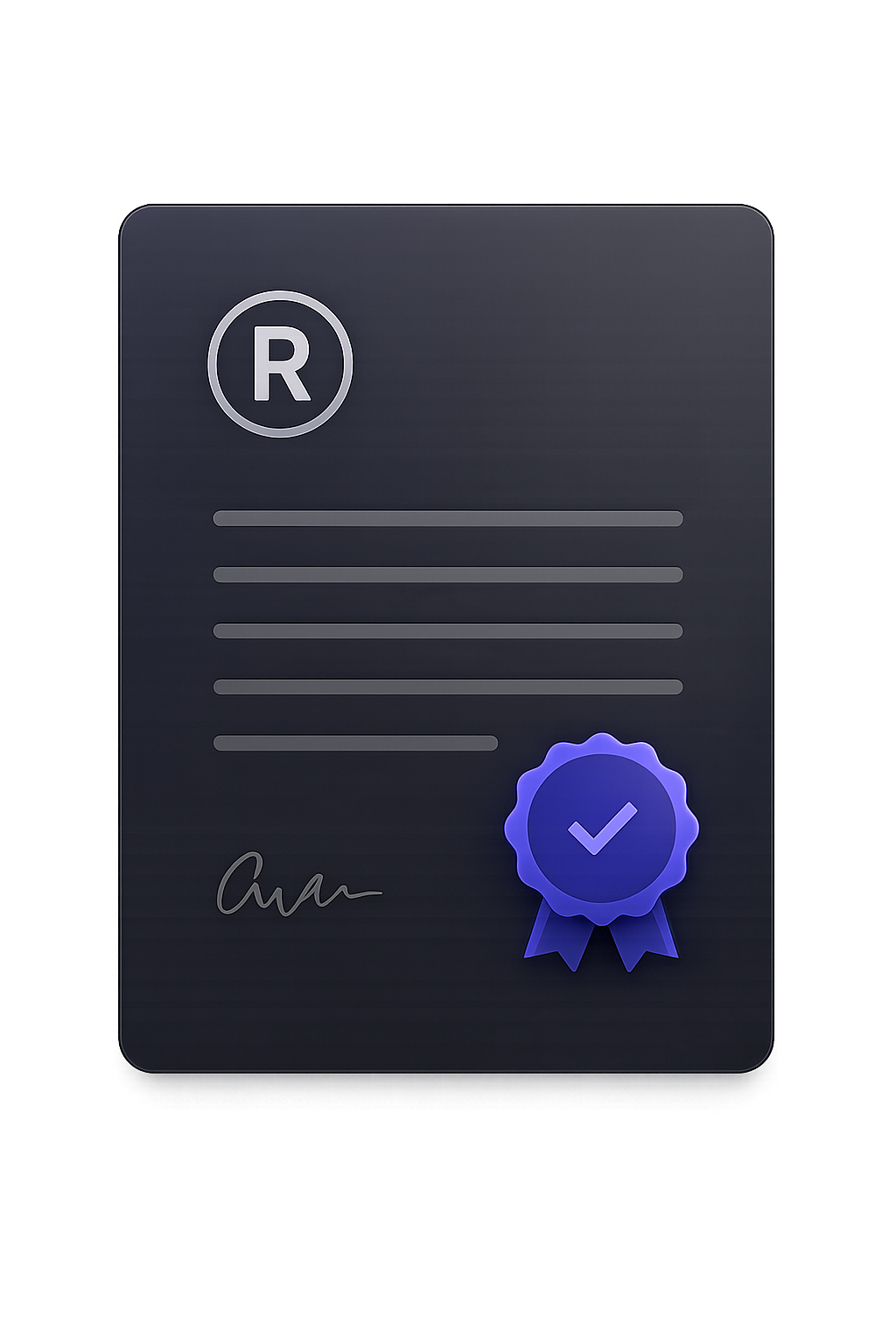 Registered trademark certificate