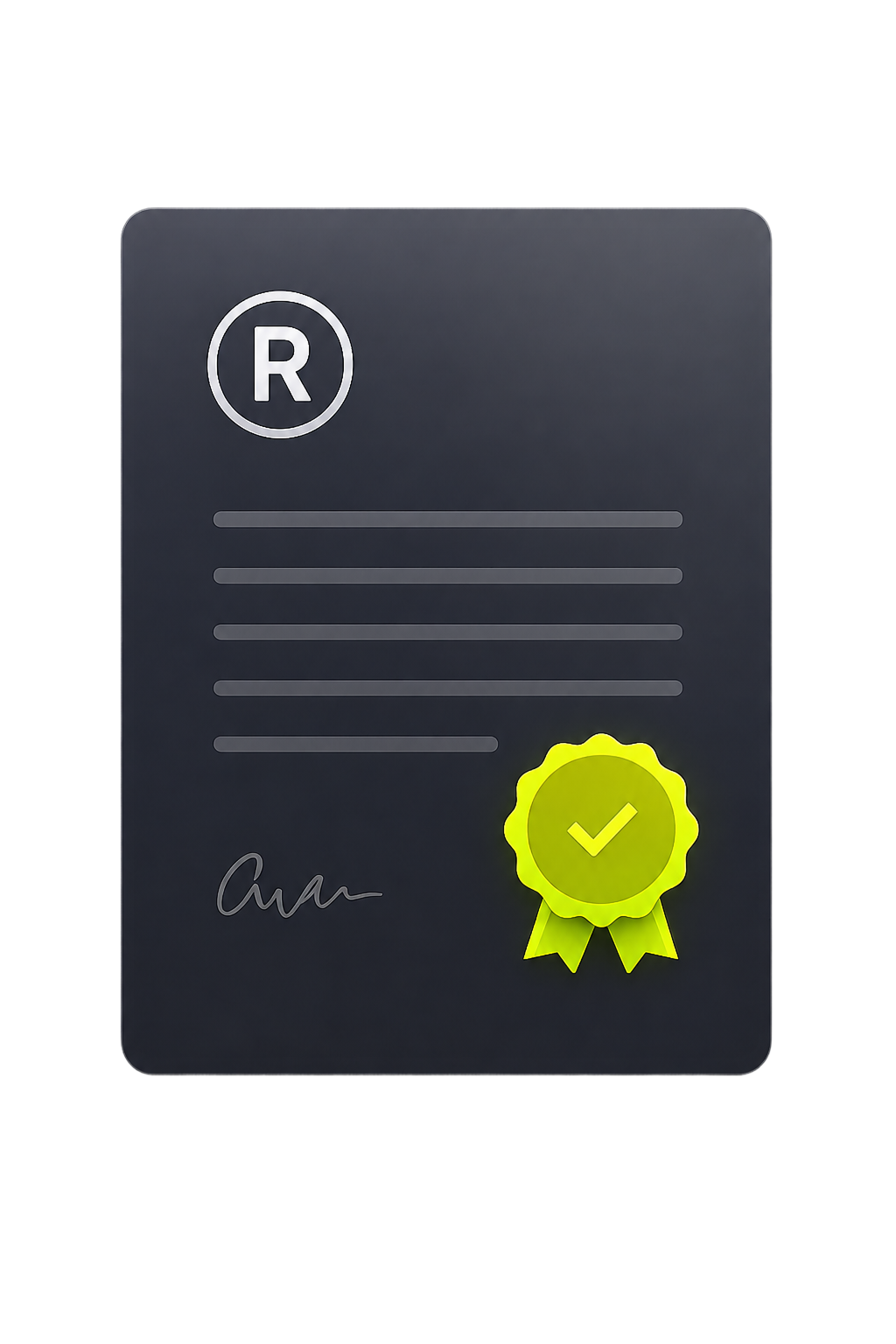 Registered trademark certificate